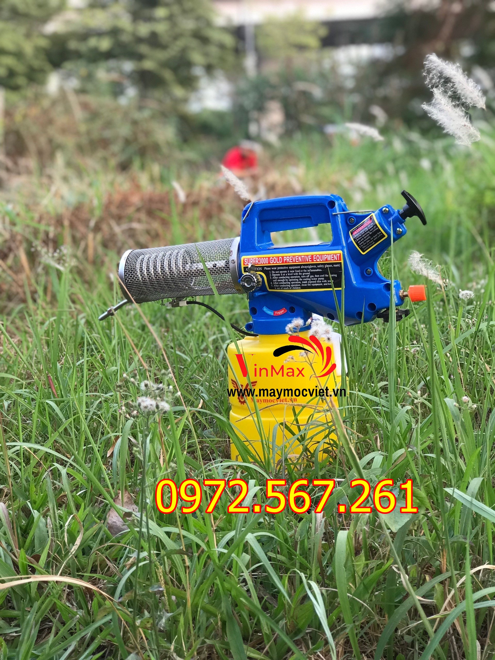 Máy phun khói trừ côn trùng mini chạy ga super-3000 Gold loại cải tiến