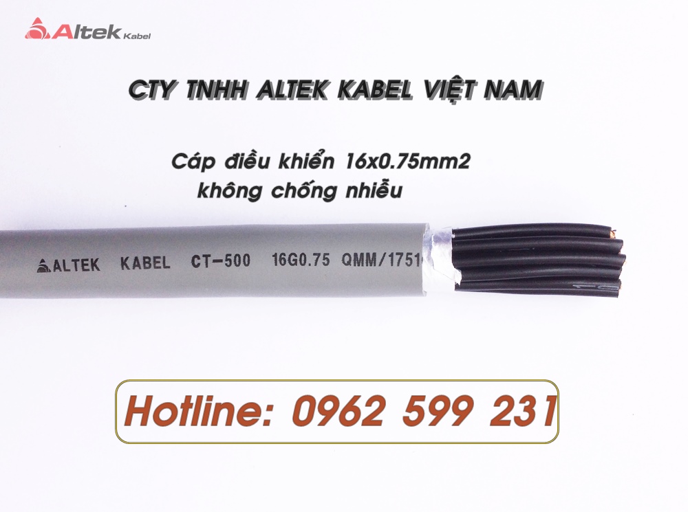 Cáp điều khiển Altek kabel 16 lõi 0.5 đến 1.5 mm2