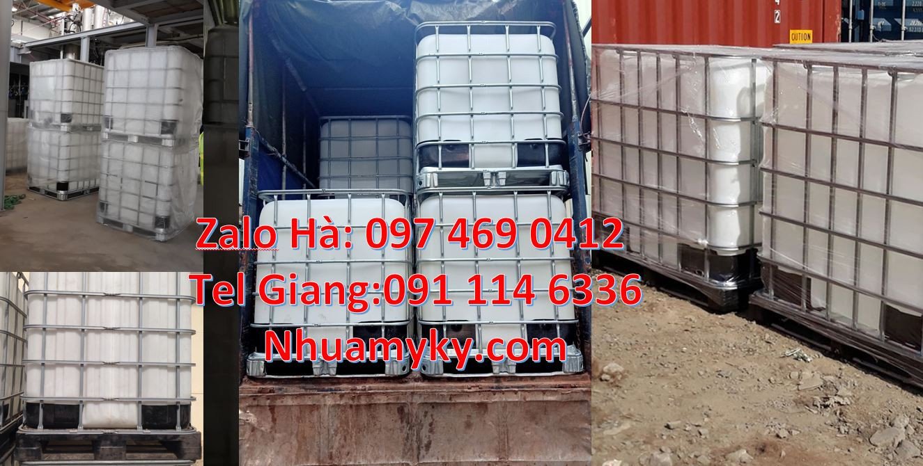 tank nhựa lớn 1000l màu trắng,ibc 1200l màu trắng khung thép,ibc giá r