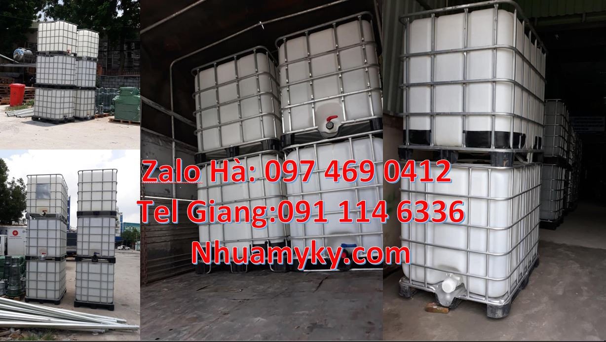 tank nhựa lớn 1000l màu trắng,ibc 1200l màu trắng khung thép,ibc giá r