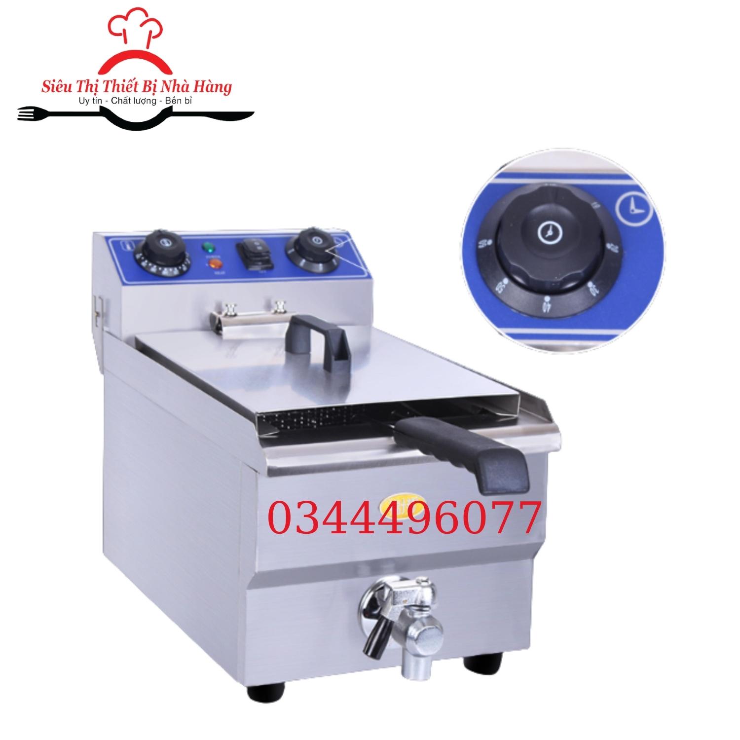 Bếp chiên nhúng đơn 12L có van xả dầu thừa chính hãng