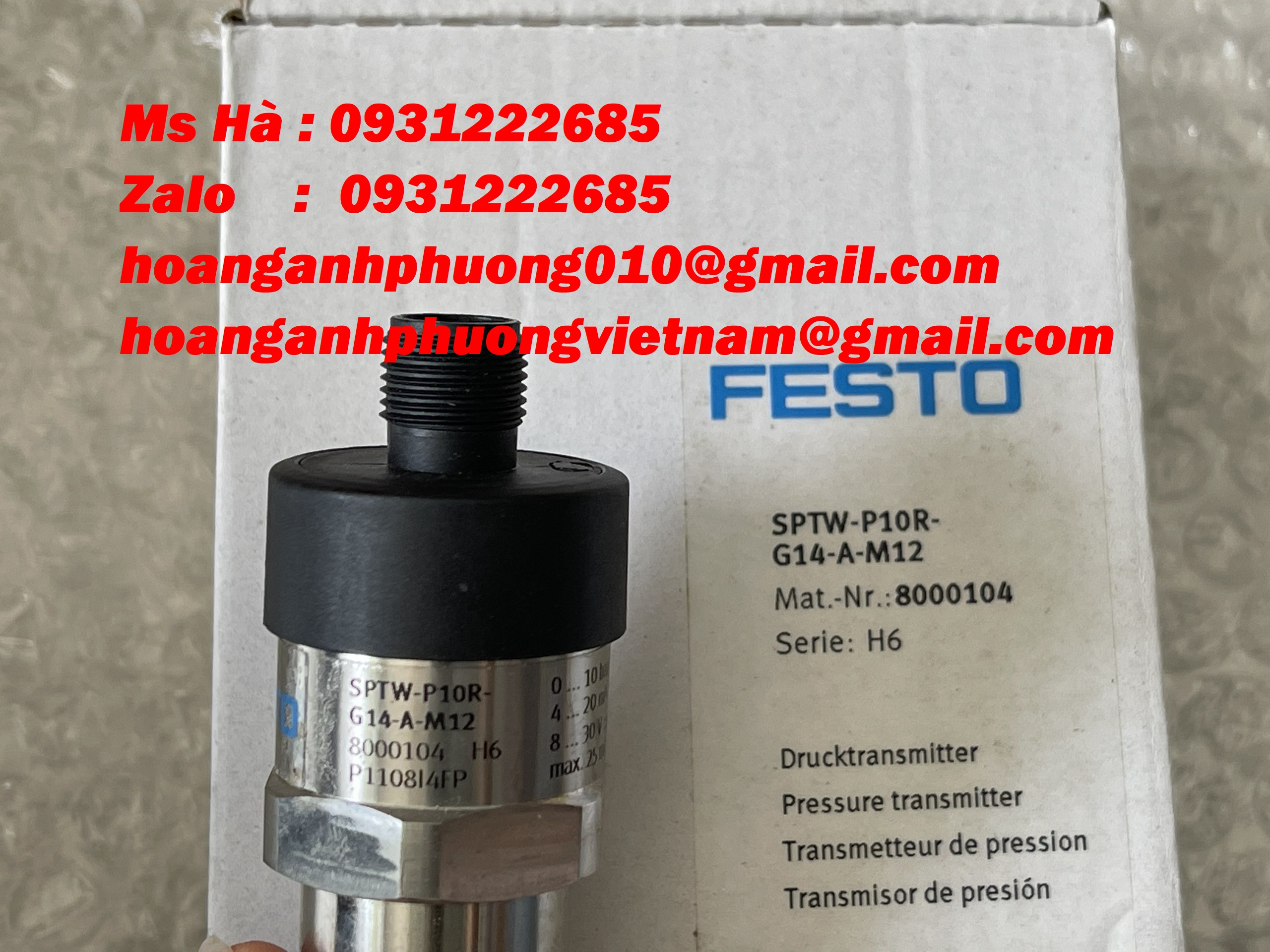 Máy phát áp suất nhập khẩu dòng festo SPTW-P10R-G14-A-M12