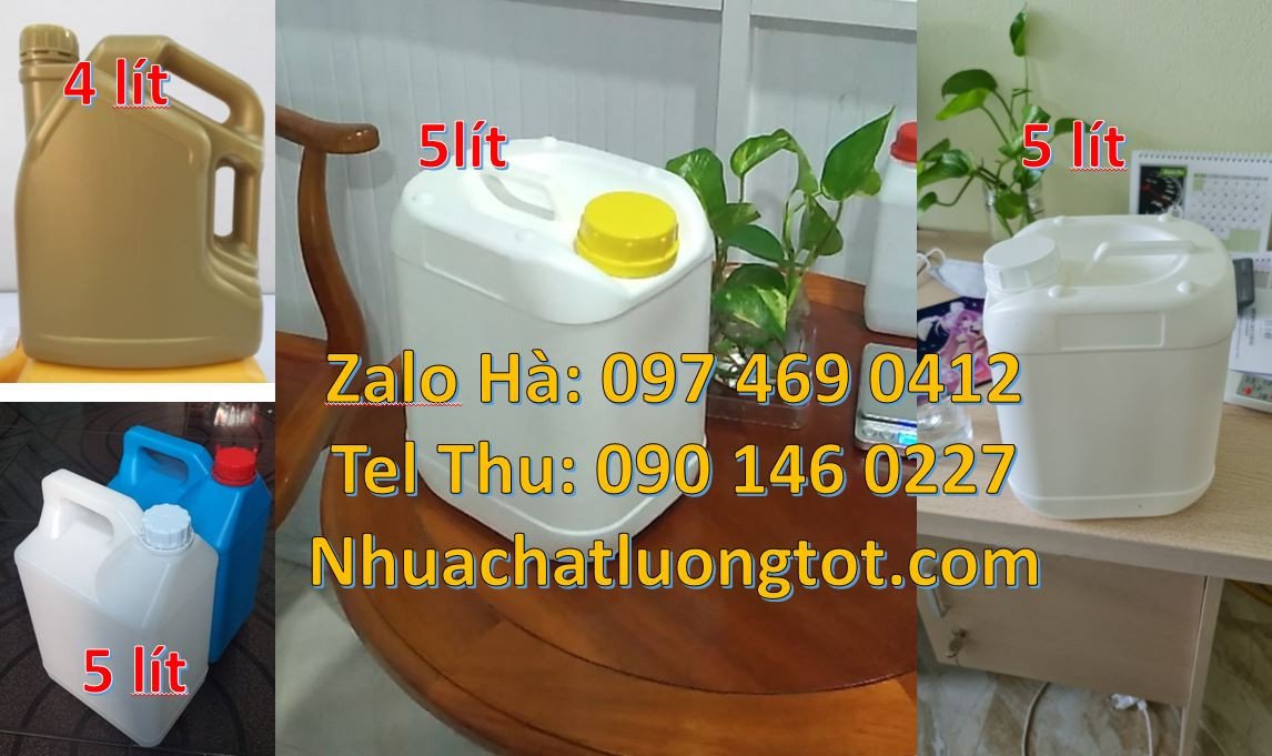 can nhựa nhỏ hdpe trắng 5l,can nhựa xanh 10l,can nhựa 2l giá rẻ hcm