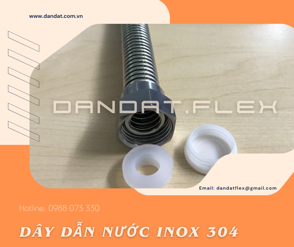 Dây Dẫn Nước Inox 304-Dây Dẫn Nước Chịu Nhiệt-Dây Cấp Nước Nóng Lạnh