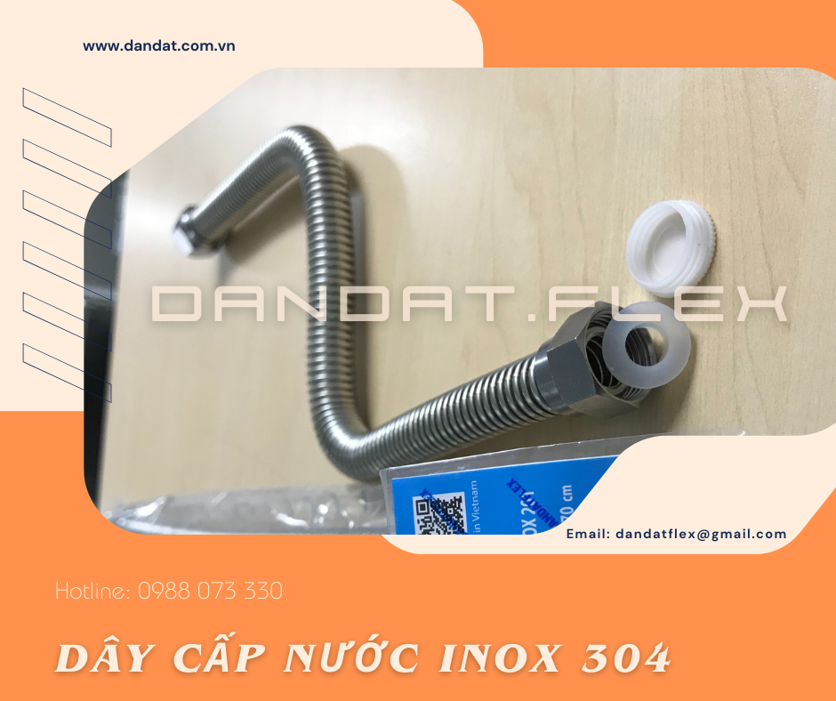 Dây Dẫn Nước Inox 304-Dây Dẫn Nước Chịu Nhiệt-Dây Cấp Nước Nóng Lạnh