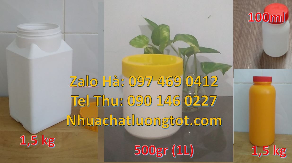 hũ nhựa đựng thực phẩm,hũ nhựa đựng hóa chất,hũ nhưa hdpe giá rẻ nhất