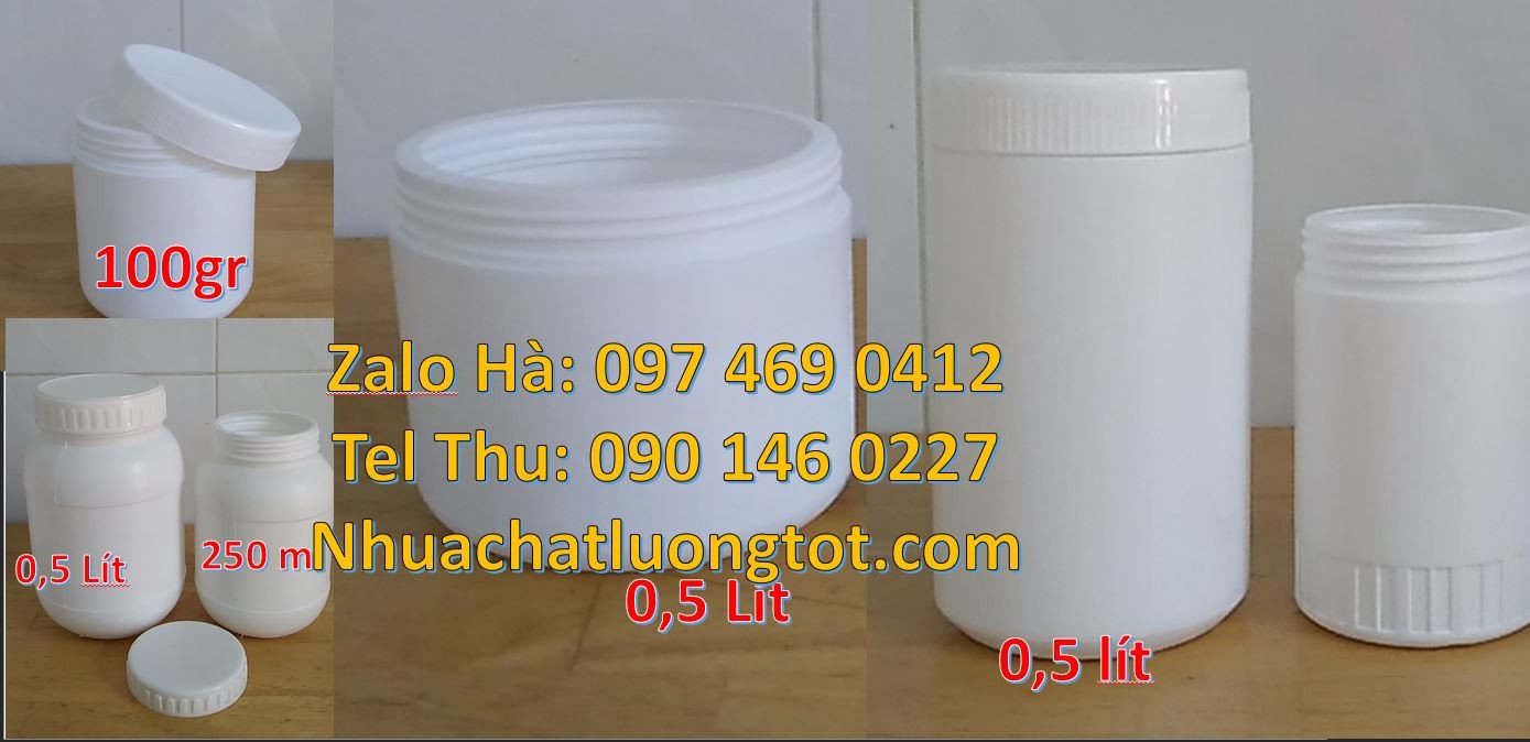 hũ nhựa đựng thực phẩm,hũ nhựa đựng hóa chất,hũ nhưa hdpe giá rẻ nhất
