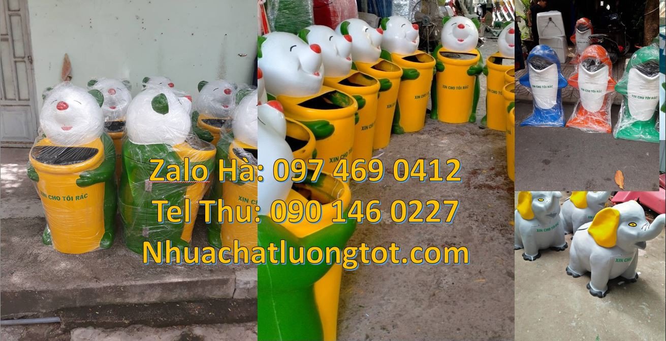 thùng rác hình con thú giá rẻ,thùng rác hình con gấu,con chuột,con chi