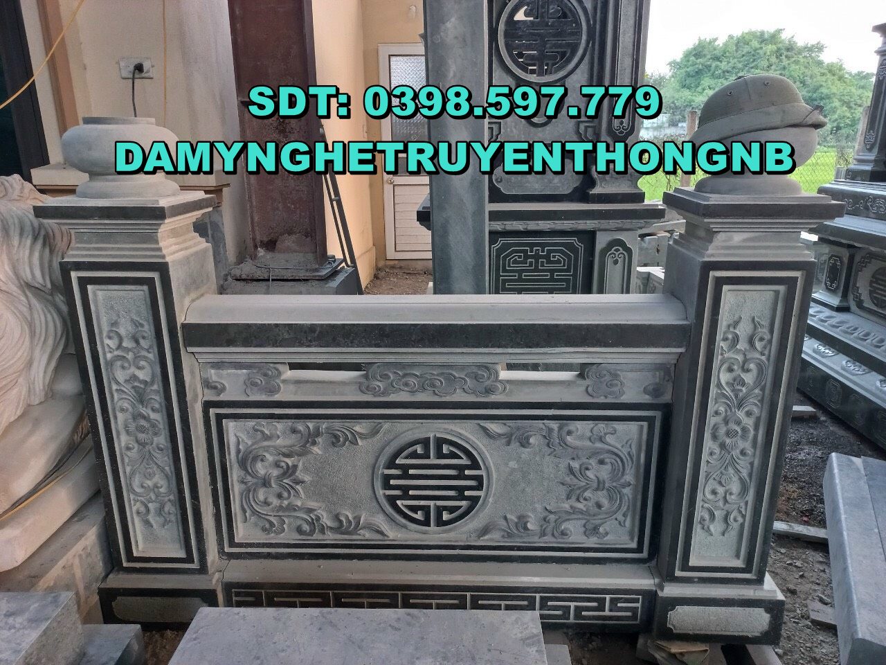 lan can đá tường dào đá xanh tự nhiên được ưa chuộng nhất hiện nay