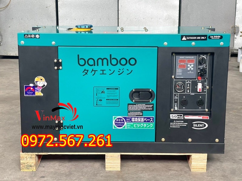 Máy phát điện diesel Bamboo 7800ET có tay đề cót.