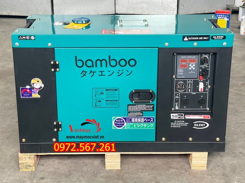 Máy phát điện diesel Bamboo 7800ET có tay đề cót.