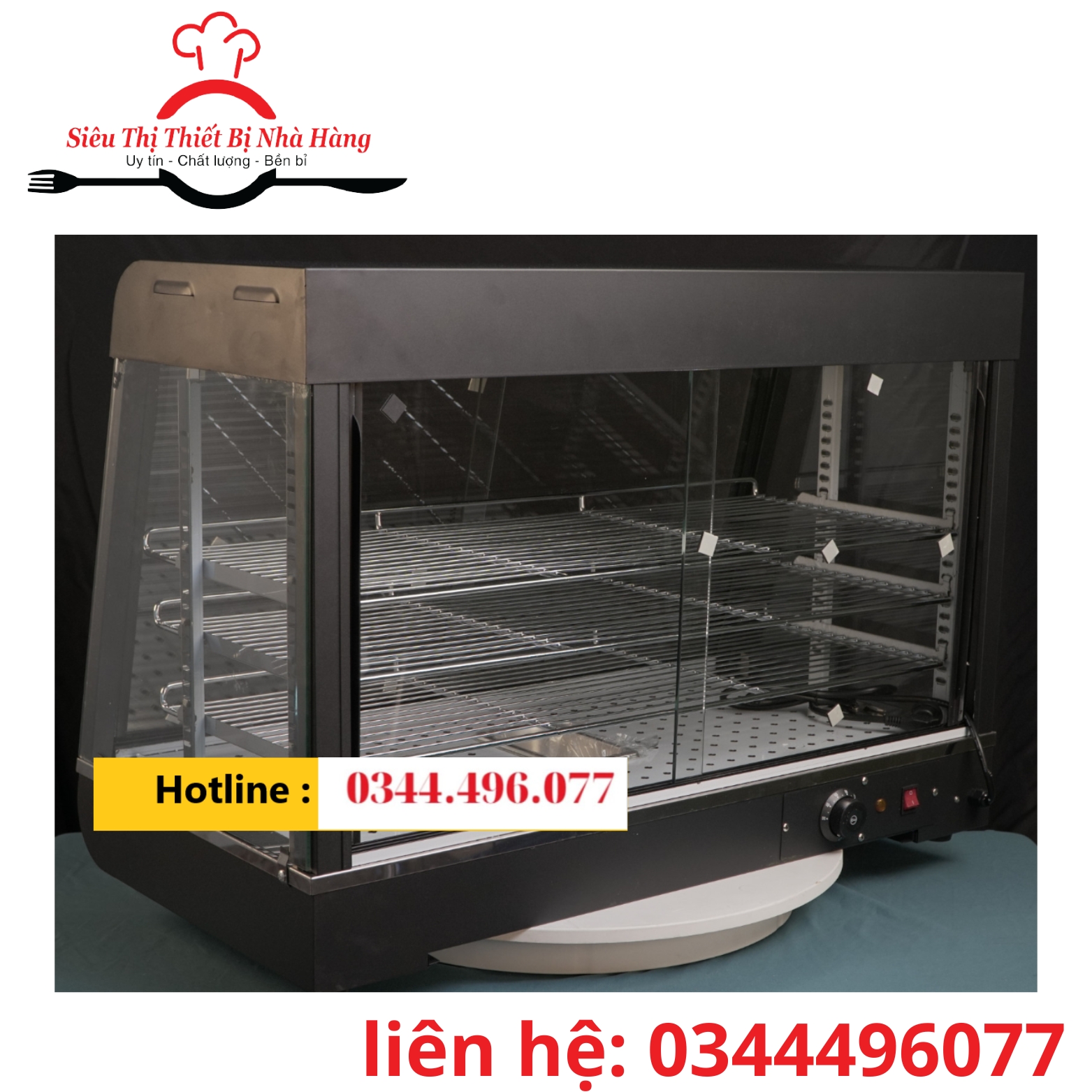 Tủ giữ nóng thực phẩm 3 tầng- tủ giữ nóng đồ chiên rán chính hãng