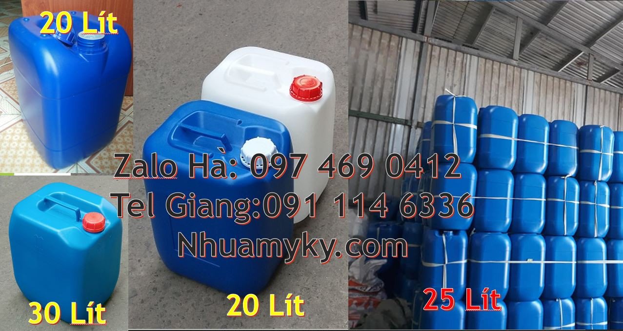 can nhựa 25l đựng hóa chất,can nhựa hdpe màu trắng 20l,can nhựa giá rẻ