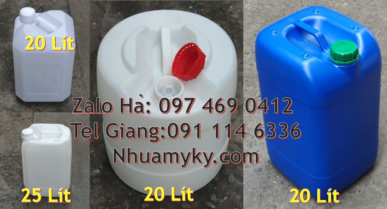 can nhựa 25l đựng hóa chất,can nhựa hdpe màu trắng 20l,can nhựa giá rẻ