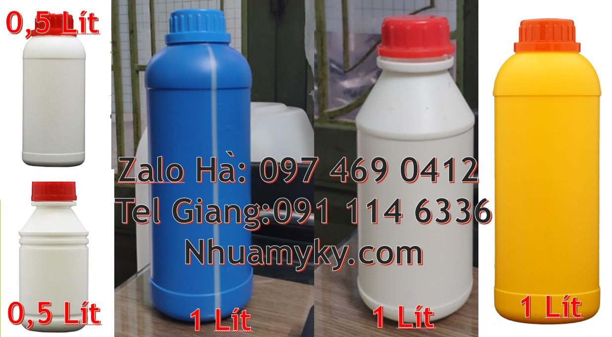 chai nhựa hdpe màu trắng,chai nhưa 1l đựng dầu ăn,chai nhựa 0.5l đựng