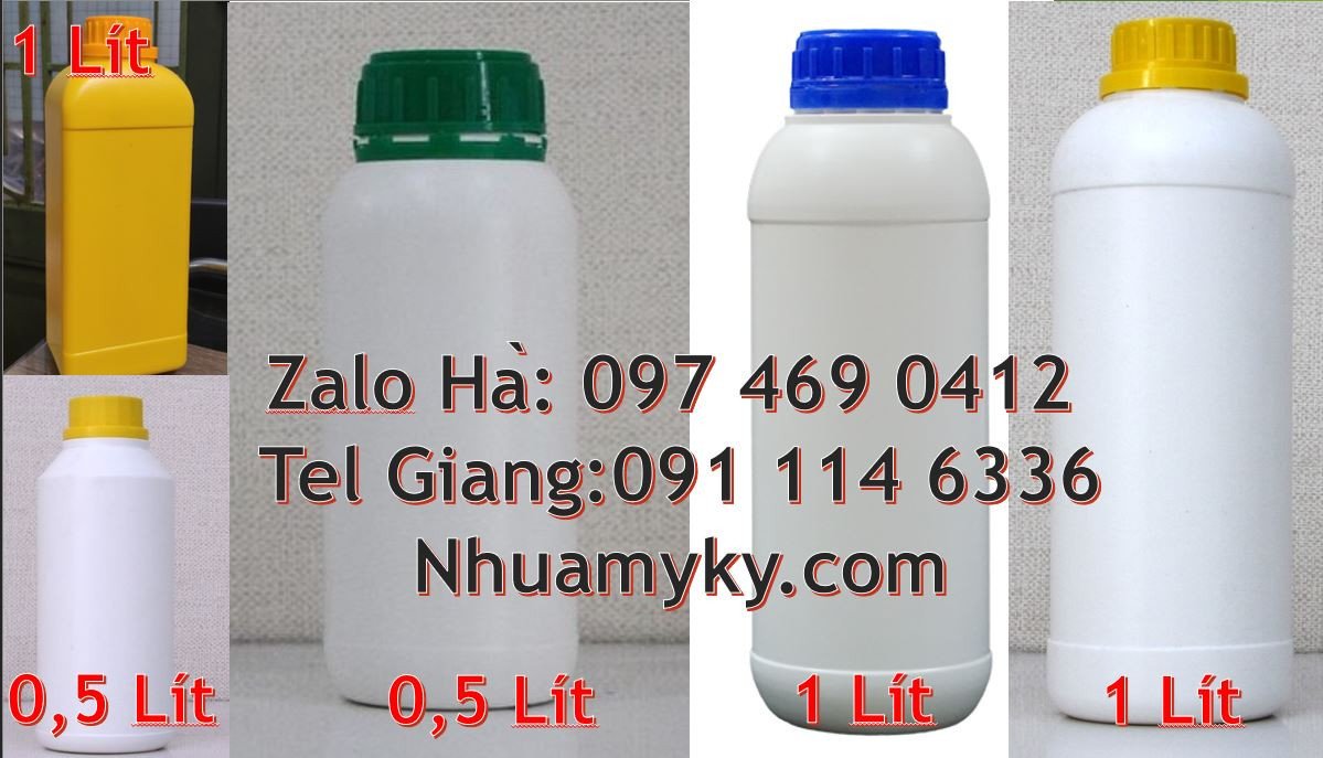 chai nhựa hdpe màu trắng,chai nhưa 1l đựng dầu ăn,chai nhựa 0.5l đựng