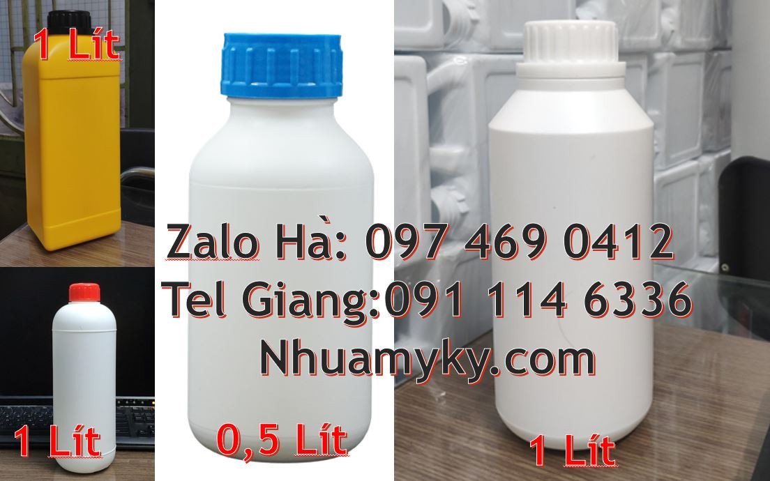 chai nhựa hdpe màu trắng,chai nhưa 1l đựng dầu ăn,chai nhựa 0.5l đựng