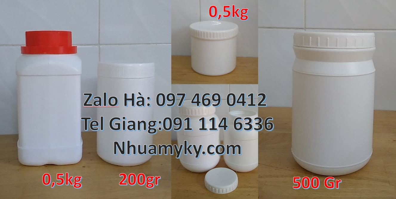 hũ nhựa hdpe giá rẻ,hũ nhựa 500g đựng lạc,hũ nhựa 200g đựng nước tương