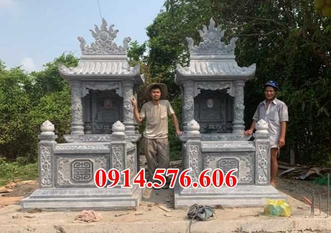0028 lăng mộ đá đôi phu thê song thân đẹp bán bình thuận