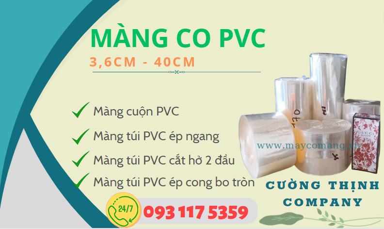 MÀNG CO NHIỆT PVC ĐẦY ĐỦ KÍCH THƯỚC 3,6cm - 40cm