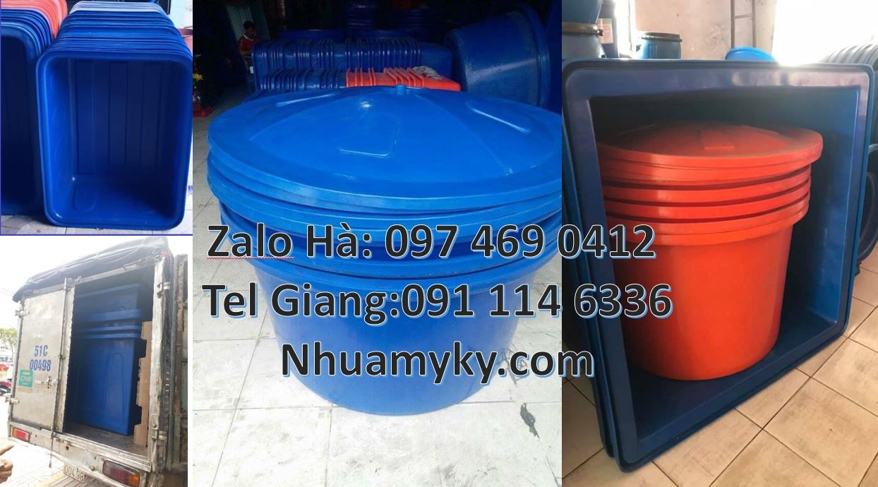 thùng nhựa tròn 1000l màu xanh,thùng nhựa vuông 1500l đựng nước giá rẻ