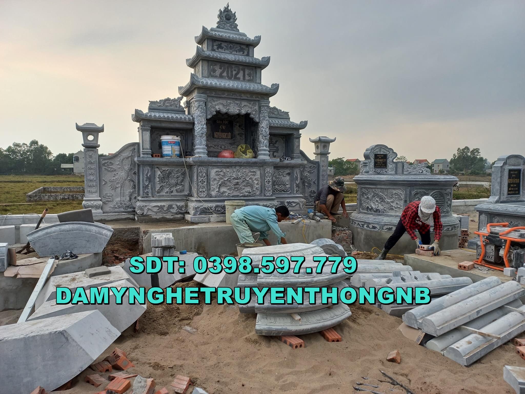 khu lăng mộ đá tự nhiên nguyên khối chuẩn phong thuỷ tại đà nẵng