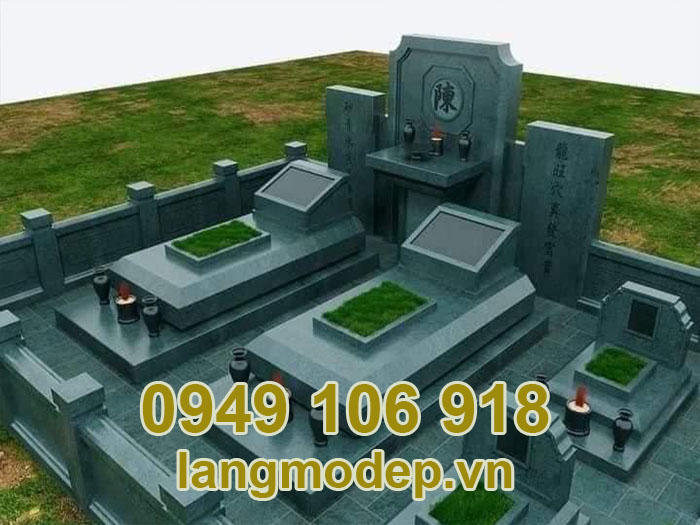 Những mẫu mộ đôi đá xanh rêu đơn giản năm 2023