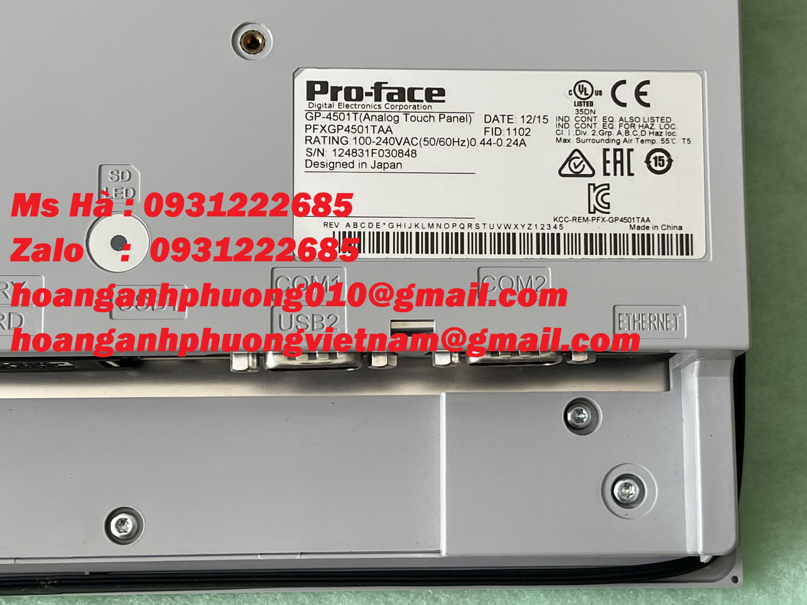 Dòng HMI GP4000 series PFXG4501TAA proface - Bình Dương