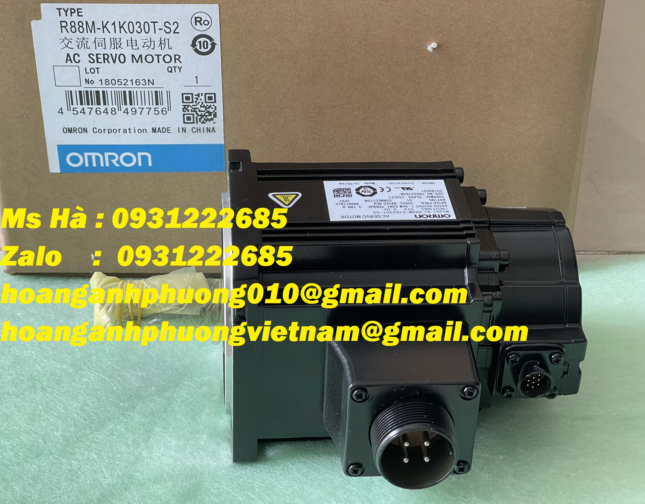 Bộ motor 1kW omron giá tốt - chính hãng - R88M-K1K030T-S2