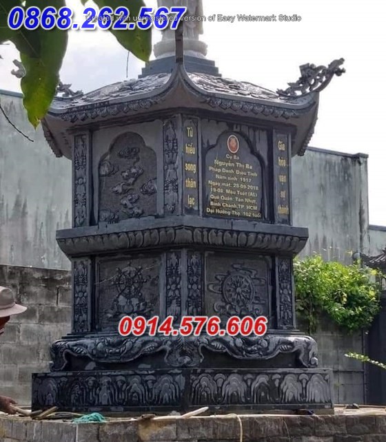 0025 Mộ đá đẹp lục lăng hình bát giác bán hậu giang