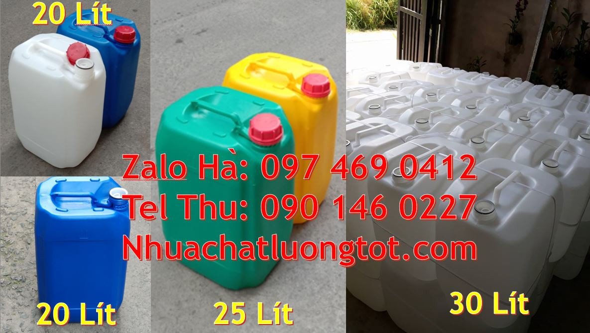 can nhựa 25l đựng hóa chất,can nhựa màu xanh hdpe chính hãng,can nhựa