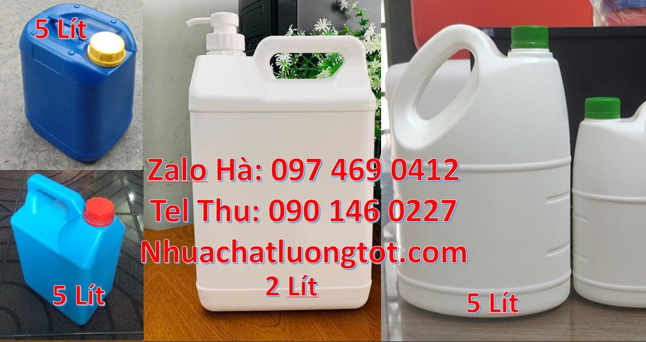 can nhựa nhỏ 2l màu trắng đựng dung dịch,can nhựa 5l đựng hóa chất rẻ