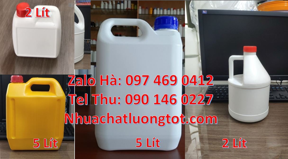 can nhựa nhỏ 2l màu trắng đựng dung dịch,can nhựa 5l đựng hóa chất rẻ