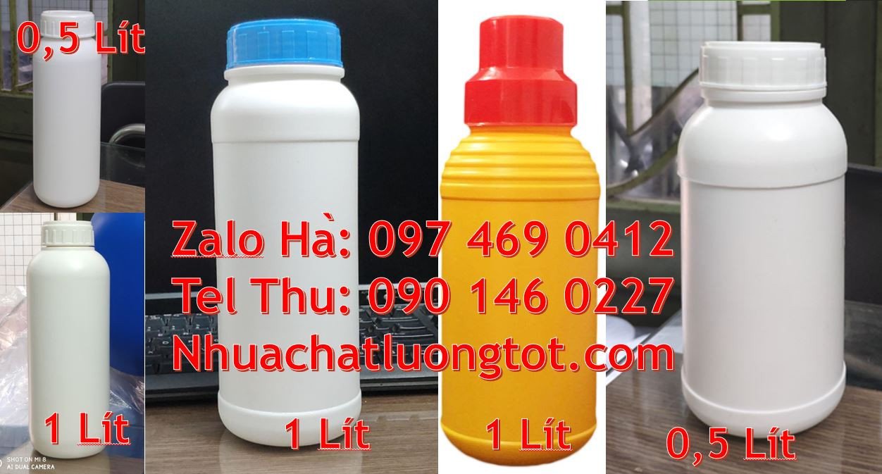 chai nhựa lớn 1l giá rẻ,chai nhựa 0.5l đựng thuốc,chai nhựa 1l hdpe rẻ