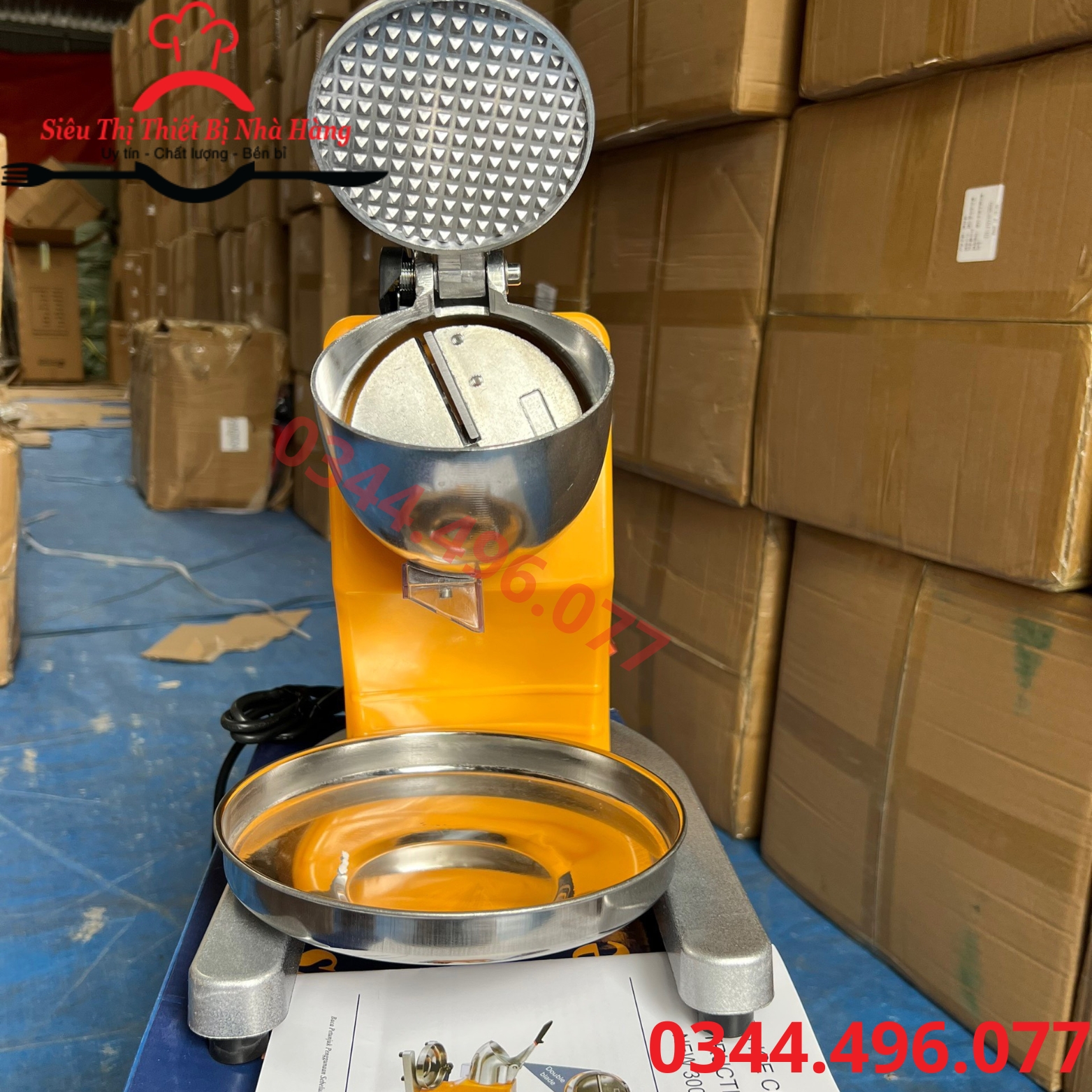 Máy bào đá tuyết, máy xay đá 2 lưỡi siêu mịn công suất cao