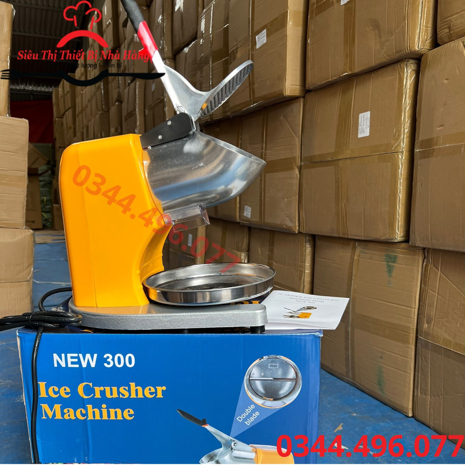 Máy bào đá tuyết, máy xay đá 2 lưỡi siêu mịn công suất cao