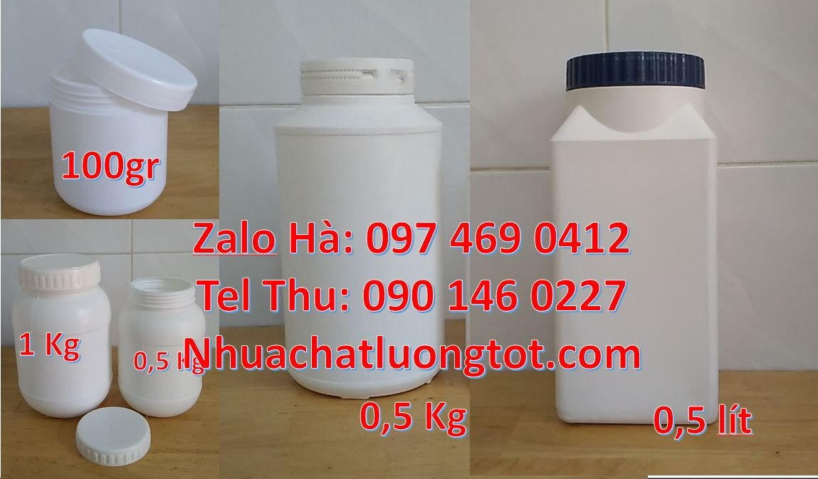 hũ nhựa hdpe màu trắng 1kg,hũ nhựa đựng hóa chất,hũ nhựa mỹ phẩm rẻ