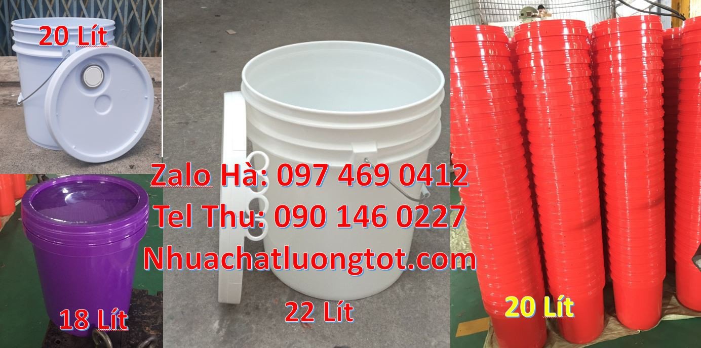thùng đựng sơn 22l chất lượng cao,thùng sơn 30l màu trắng hdpe giá rẻ