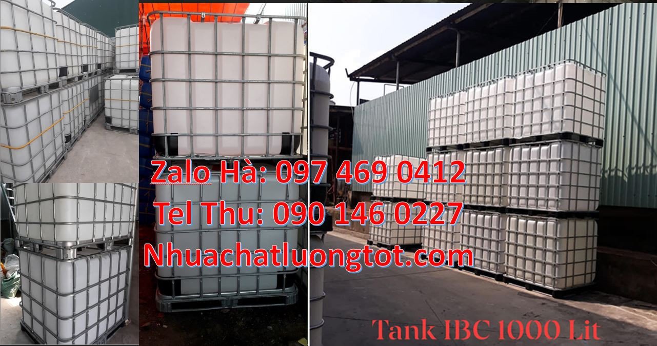 thùng nhựa ibc màu trắng khung thép,thùng nhựa ibc 1000l chất lượng ca