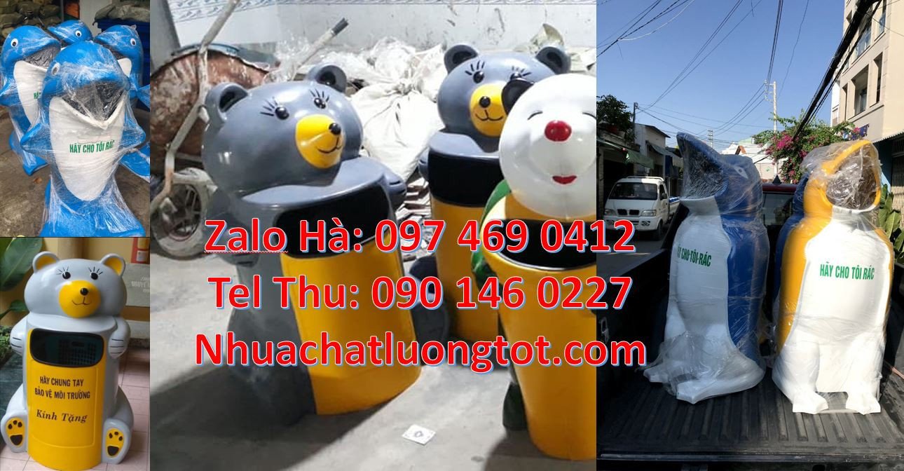 thùng đựng rác hình con thú,thùng rác hình con gấu,thùng rác con chuột