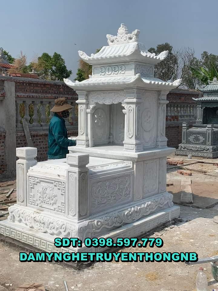 hình ảnh mộ đá trắng cao cấp,mộ đá trắng tự nhiên lắp đặt tạ hải phòng