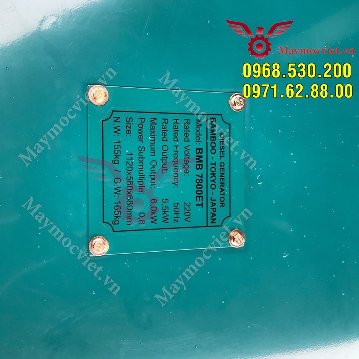 Máy phát điện diesel Bamboo BmB 7800ET có tay đề cót giá rẻ