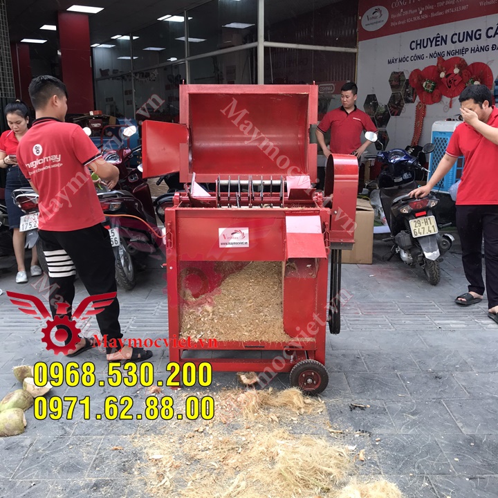 Máy băm xơ dừa công suất khủng năng suất 500kg/h