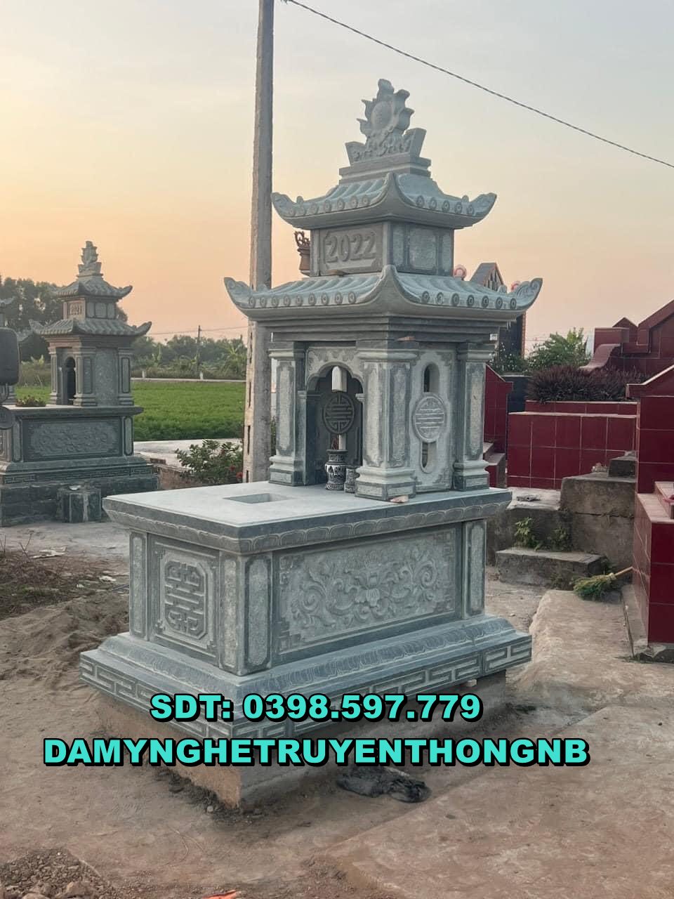 ninh bình lắp mộ đá 2 mái tại kim sơn 2023