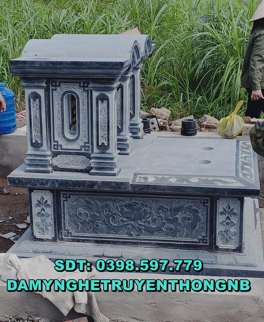 thái bình xây mộ đá tự nhiên chuẩn phong thuỷ  cho tổ tiên