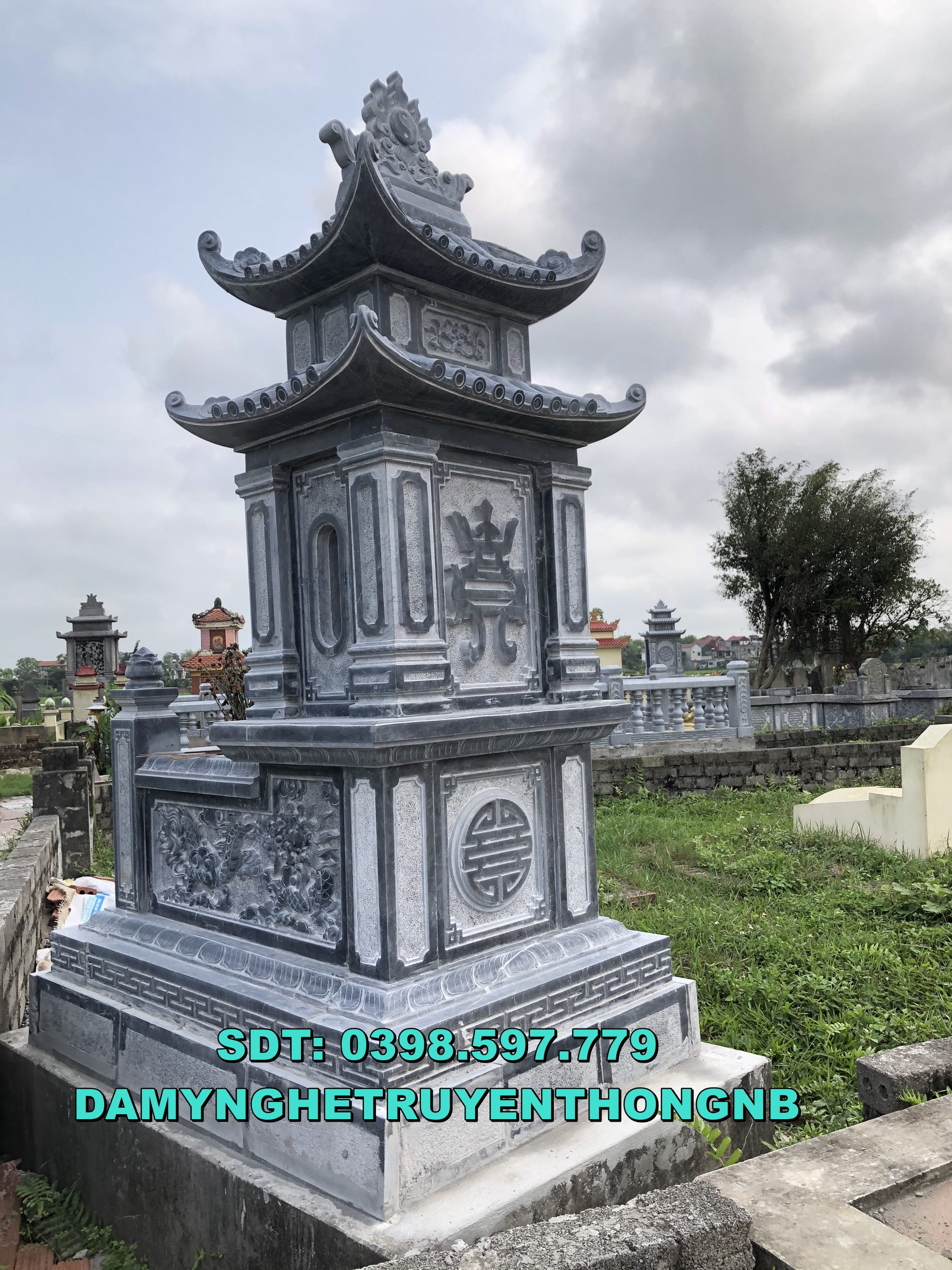 hoàn thiện mộ hậu bành đá đẹp hợp phong thuỷ cho ông bà tại hà nội