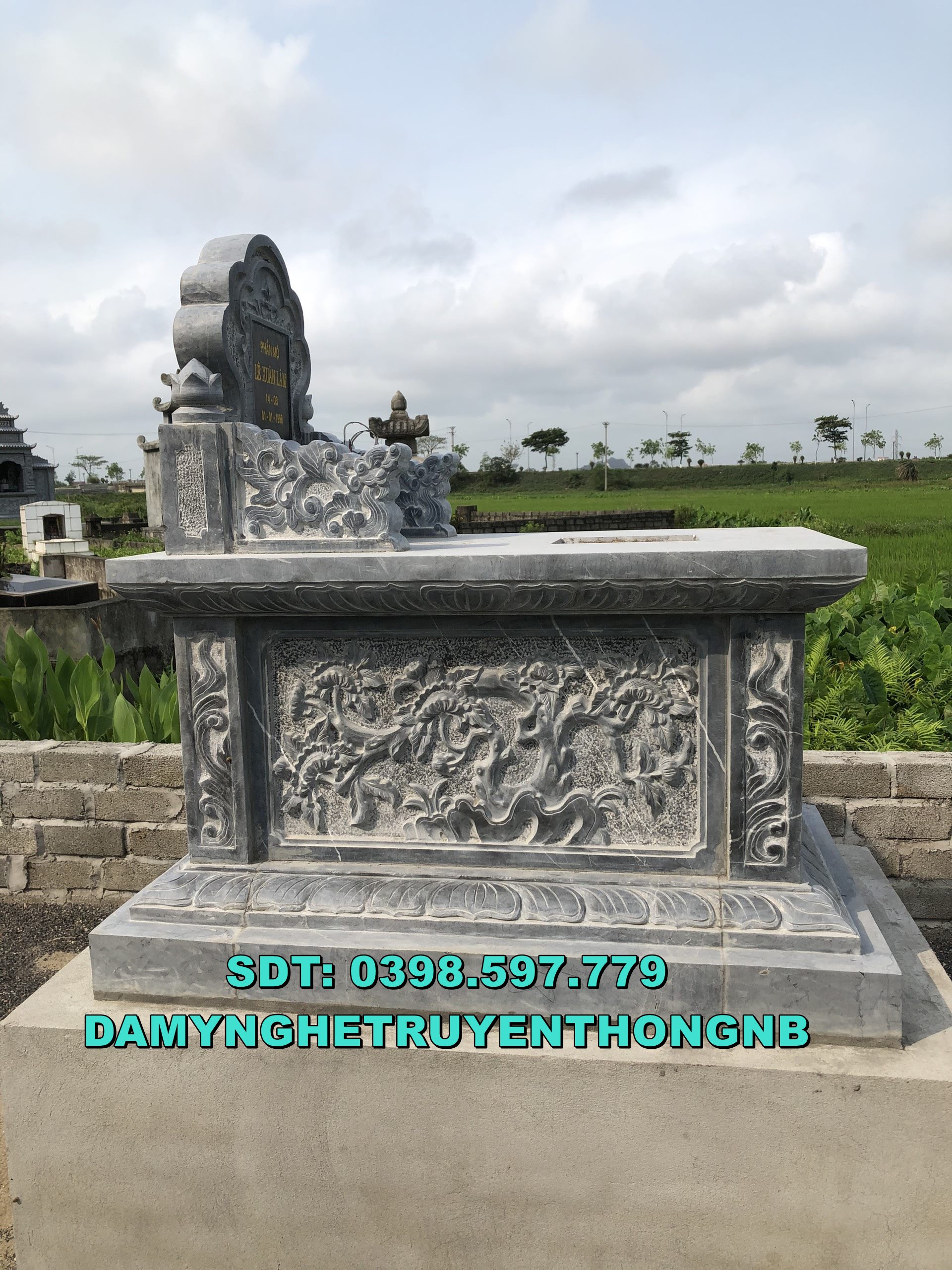 xây mộ tam sơn đẹp,mộ hậu bành hợp phong thuỷ cho ông bà ở bình phước