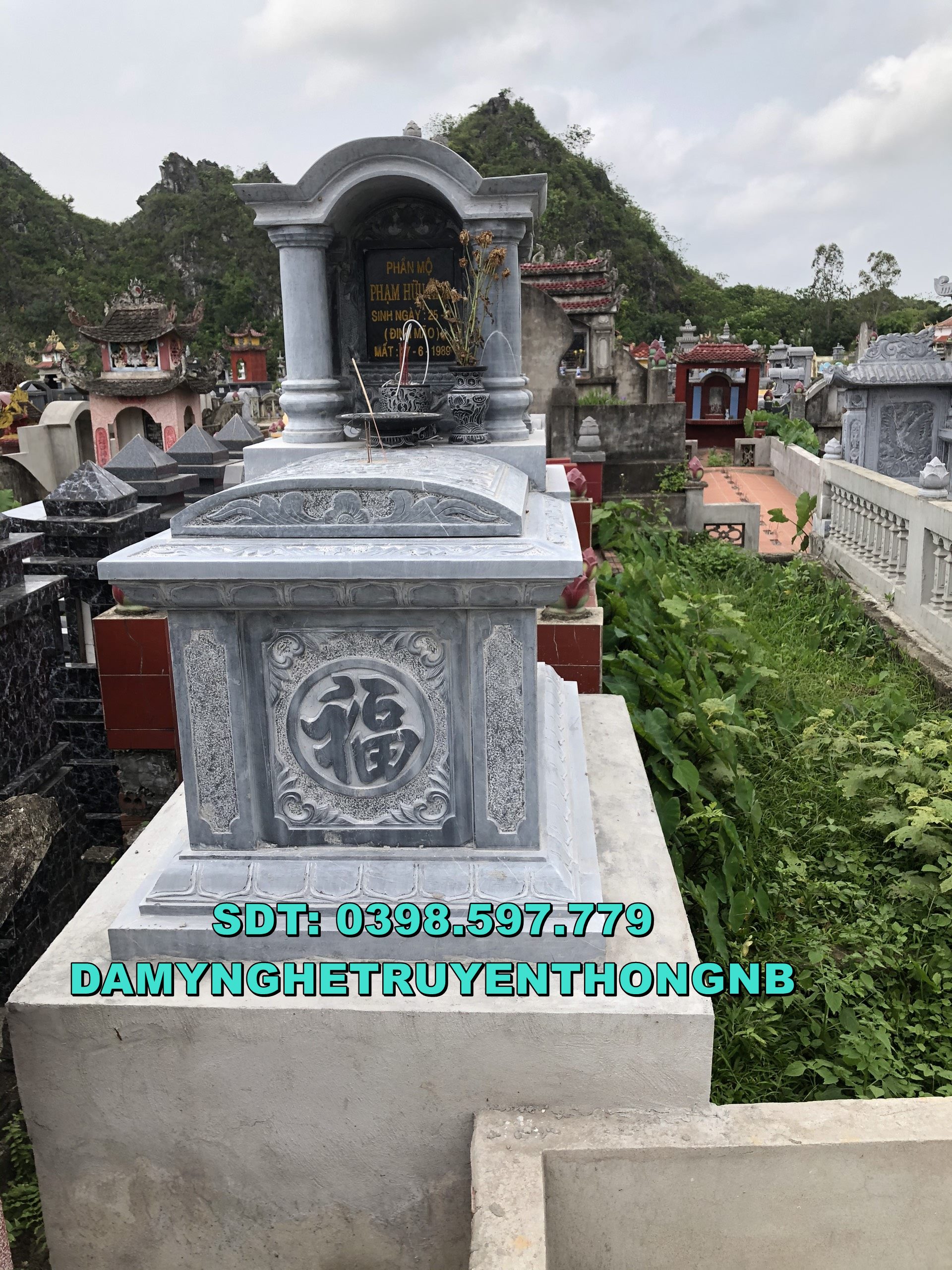 xây mộ tam sơn đẹp,mộ hậu bành hợp phong thuỷ cho ông bà ở bình phước