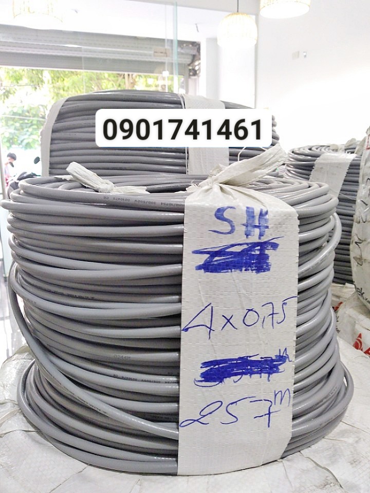Cáp điều khiển 4 lõi 0.5mm có lưới chống nhiễu hoặc không chống nhiễu