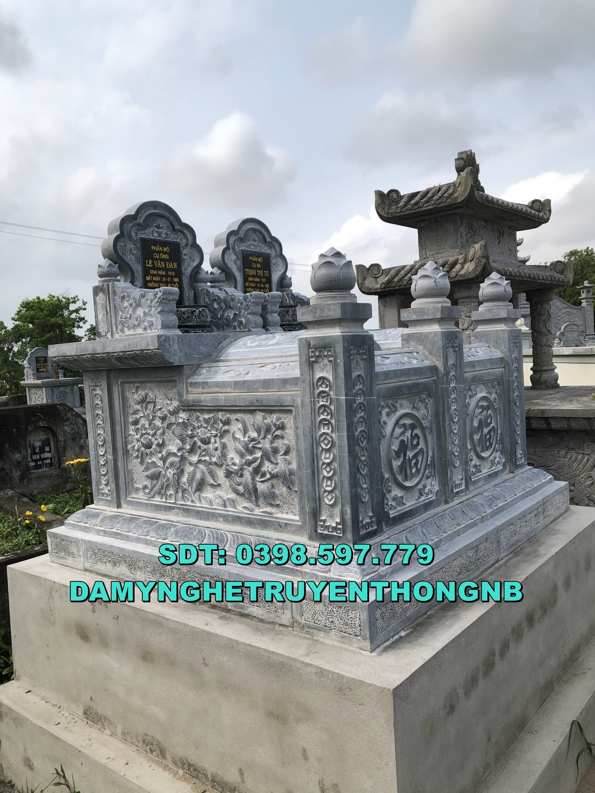 xây chụp mẫu mộ đá hậu bành cao cấp tại hải dương
